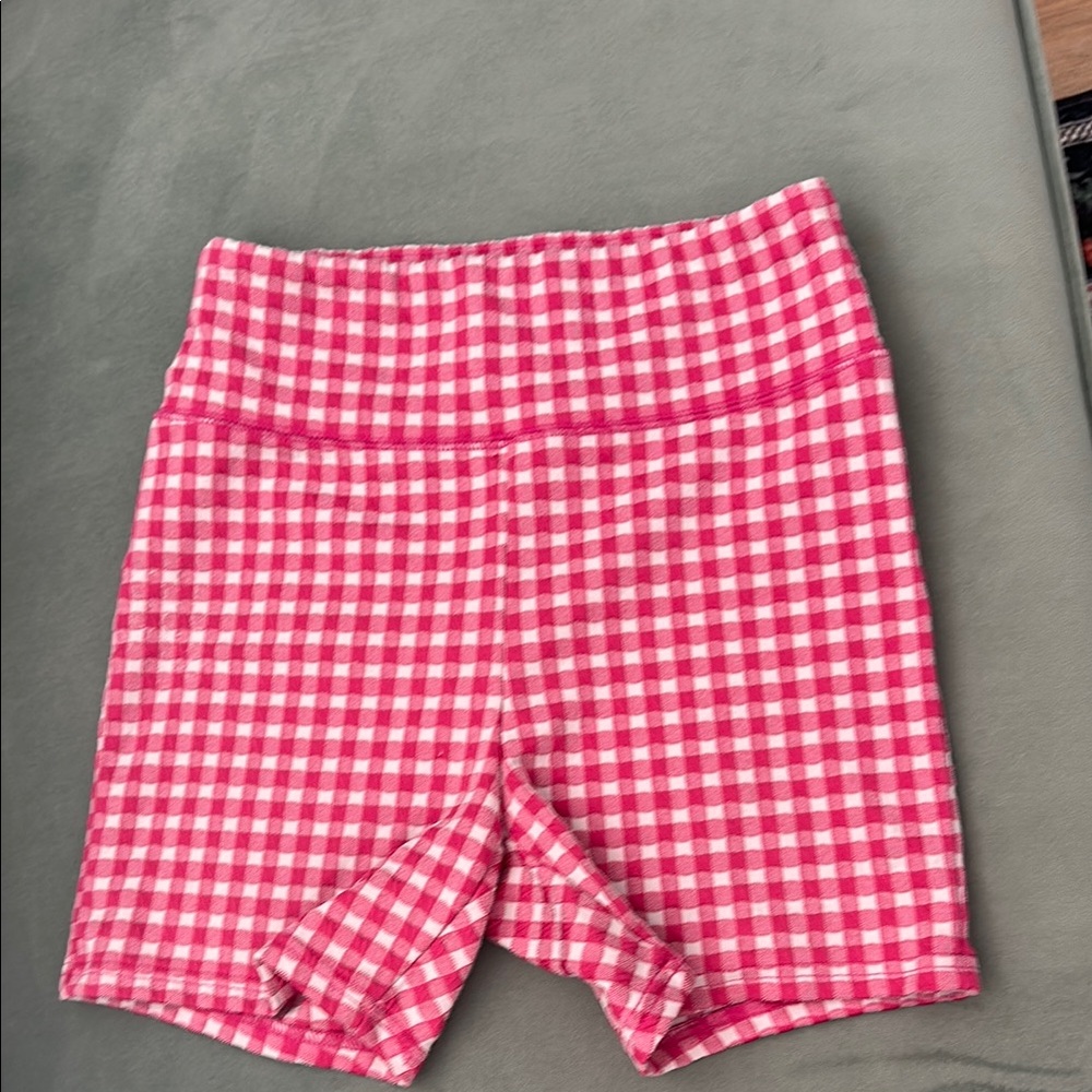 Pink Gingham Checkered Shorts